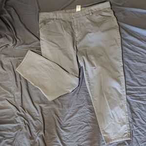 Cropped Grey Chinos